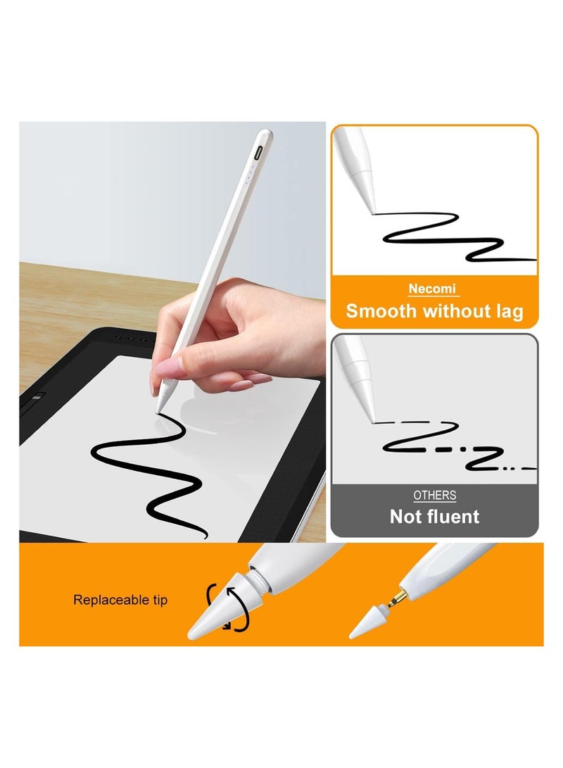 Stylus قلم ستايلس متوافق مع آيباد (2018-2022)، مقاوم للمس، جذب مغناطيسي لآيباد (10/9/8/7/6)، آيباد برو (11/12.9 بوصة)، آيباد ميني (6/5)، آيباد إير (5/4/3 جيل) للكتابة والرسم - Image 4