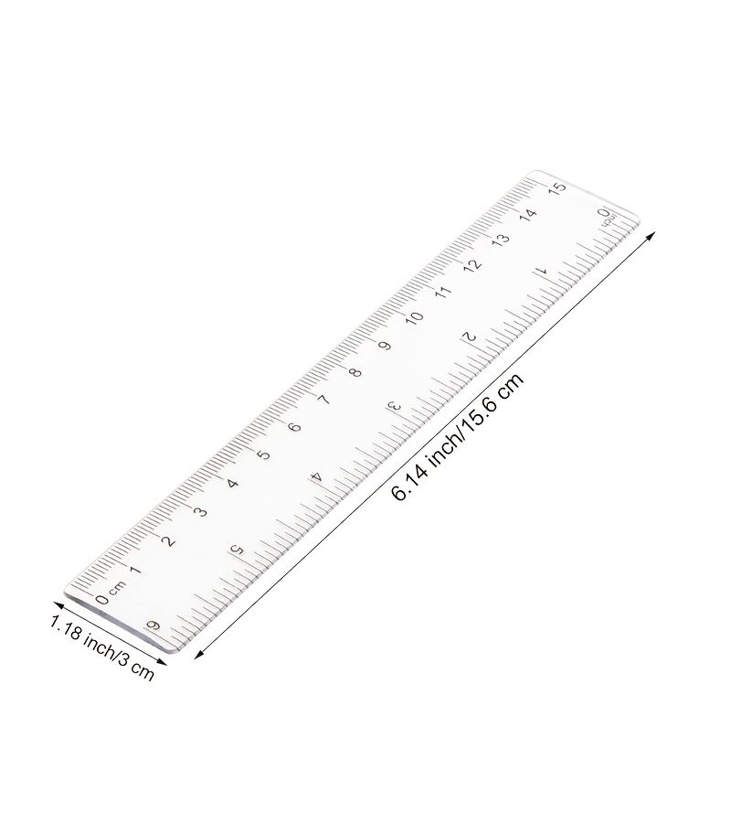 مجموعة من 24 مسطرة بلاستيكية بطول 6 بوصات للاستخدام المكتبي - Image 2