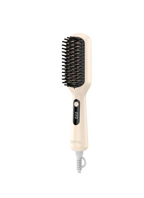 Mini Ionic Straightening Comb – Travel-Friendly Straightener & Curler for Men/Women, Dual-Use Hair Styling Tool