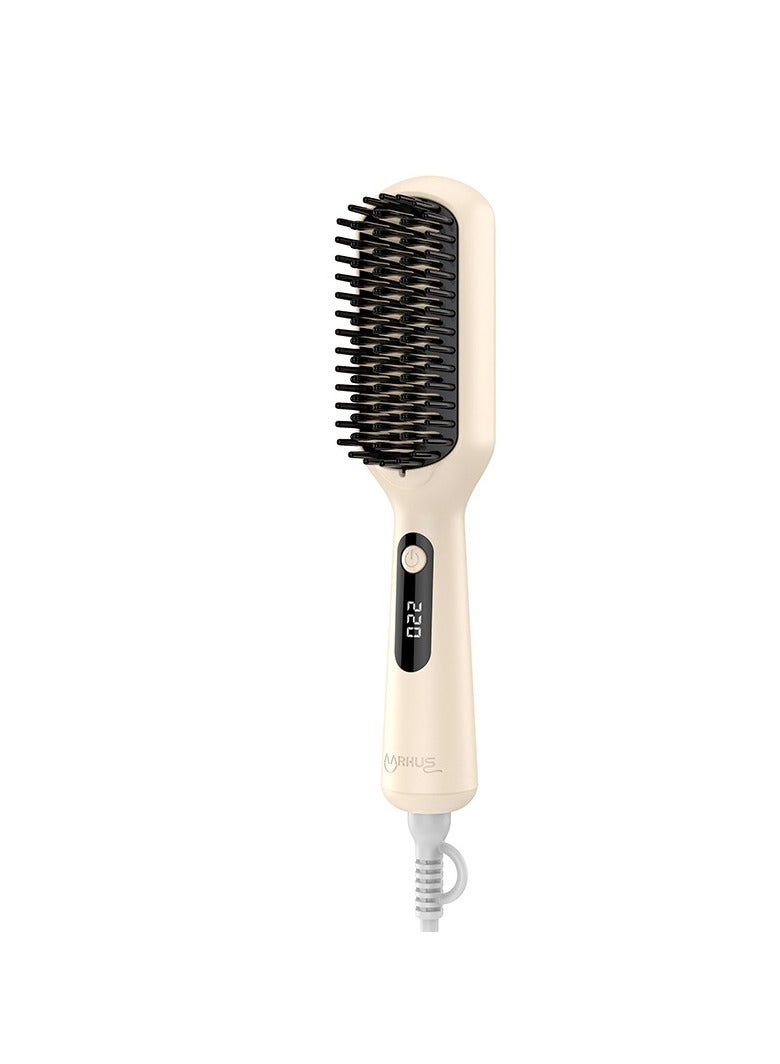 General - Mini Ionic Straightening Comb – Travel-Friendly Straightener & Curler for Men/Women, Dual-Use Hair Styling Tool - Image 1