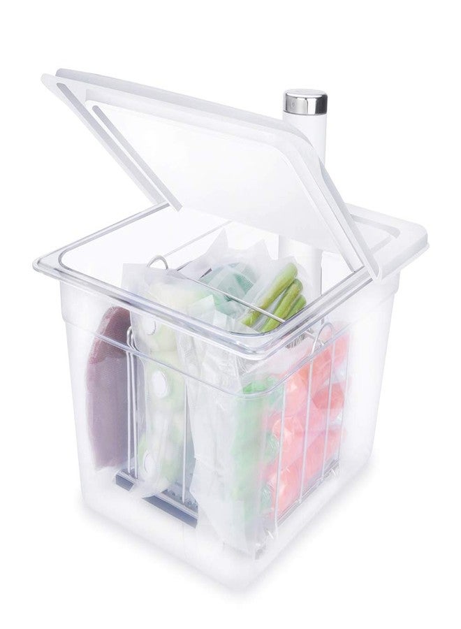 EVERIE Sous Vide Container 12 Quart with Hinge Lid and Sous Vide Rack Compatible with Breville Joule - Image 2
