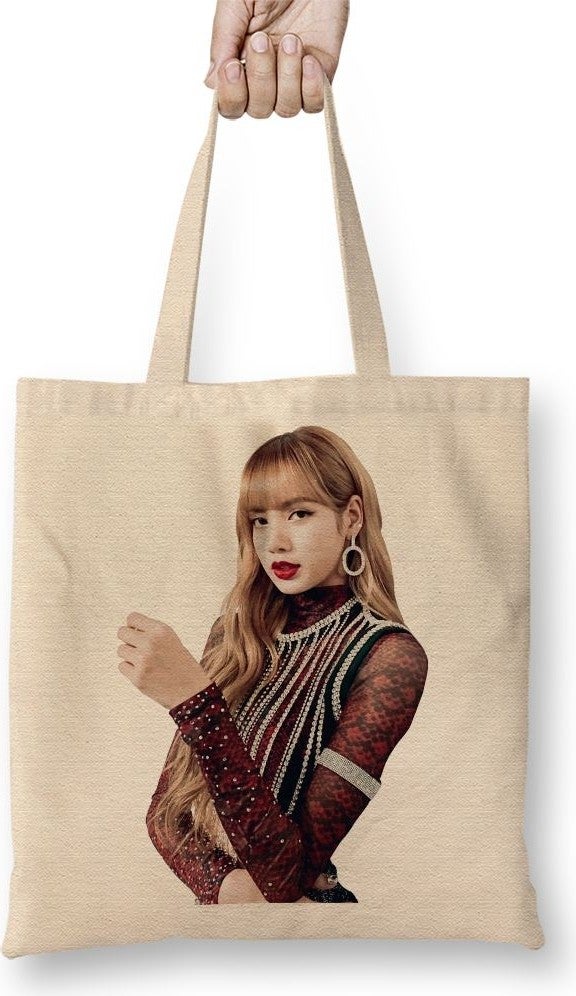 Baskı Dükkanı Print Shop Lisa Blackpink Tote Bag Long Handle 