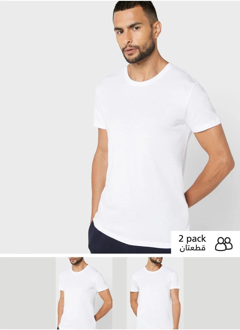 GANT 2 Pack Essential Crew Neck T-Shirt