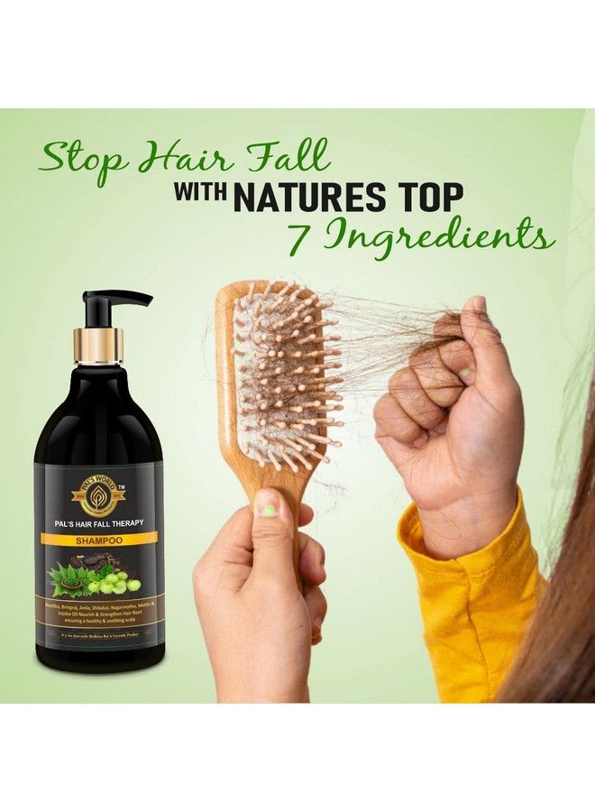 Pal's World Amla Reetha Shikakai Shampoo With Bringraj Nagarmotha Methi & Jajoba Oil Ayurvedic Hair Fall Shampoo For Hairfall Control & Strengthen Hair Root For All Hair Types For Women Men 300 Ml - Image 5