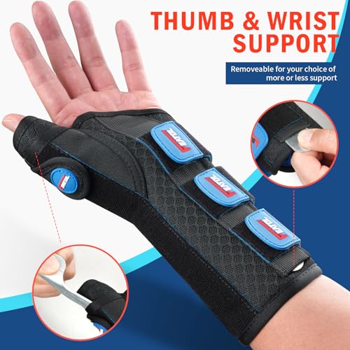 FEATOL 2 Pack Wrist Brace with Thumb Spica Splint for De Quervains Tenosynovitis Carpal Tunnel Tendonitis ArthritisThumb Brace for Pain ReliefLeft And Right HandSmallMedium - Image 5