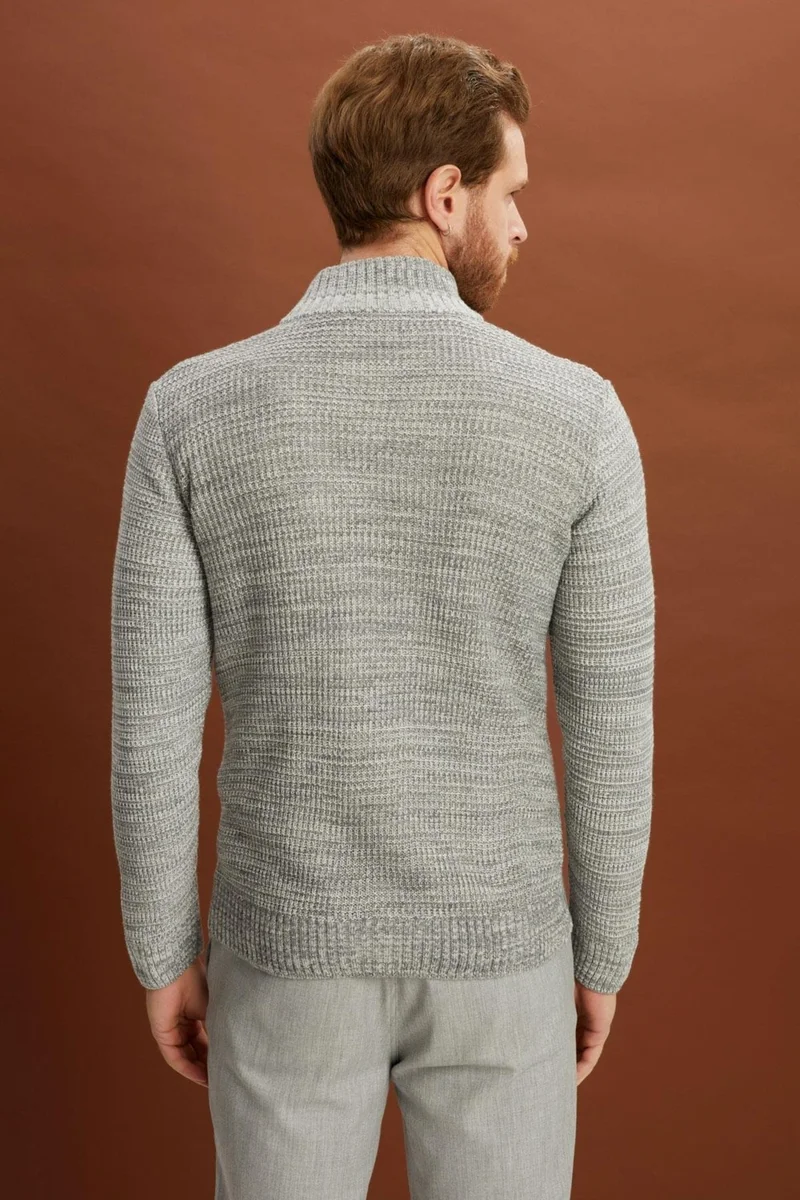 Alexander Gardi Turtleneck Zippered Knit Cardigan (E22-5714)