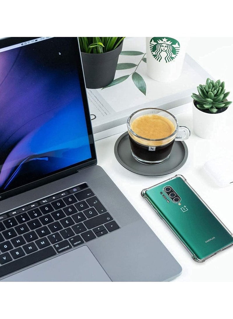 Clear Transparent Case Designed for OnePlus 8 Pro Case, Ultra Slim Thin Soft TPU Reinforced Corners Protective Phone Case Cover, - Image 2