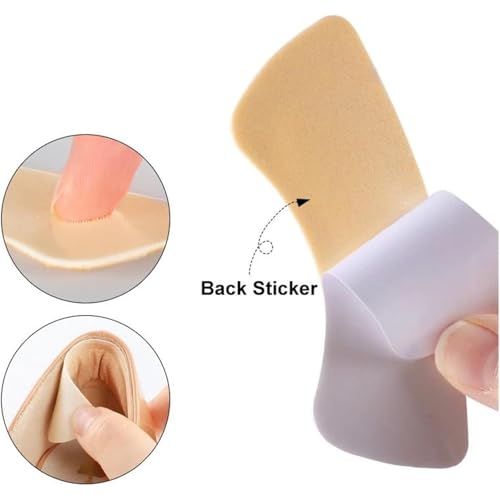 Chuppinz 20Pcs Shoe Bite Protector for Woman, Heel Pads for Pain Relief, Double-Layer Non-Marking Self-Adhesive, 10 Pairs (Black+Pale Apricot), Premium Comfort & Protection for High Heels, Flats, and Dress Shoes - Image 5
