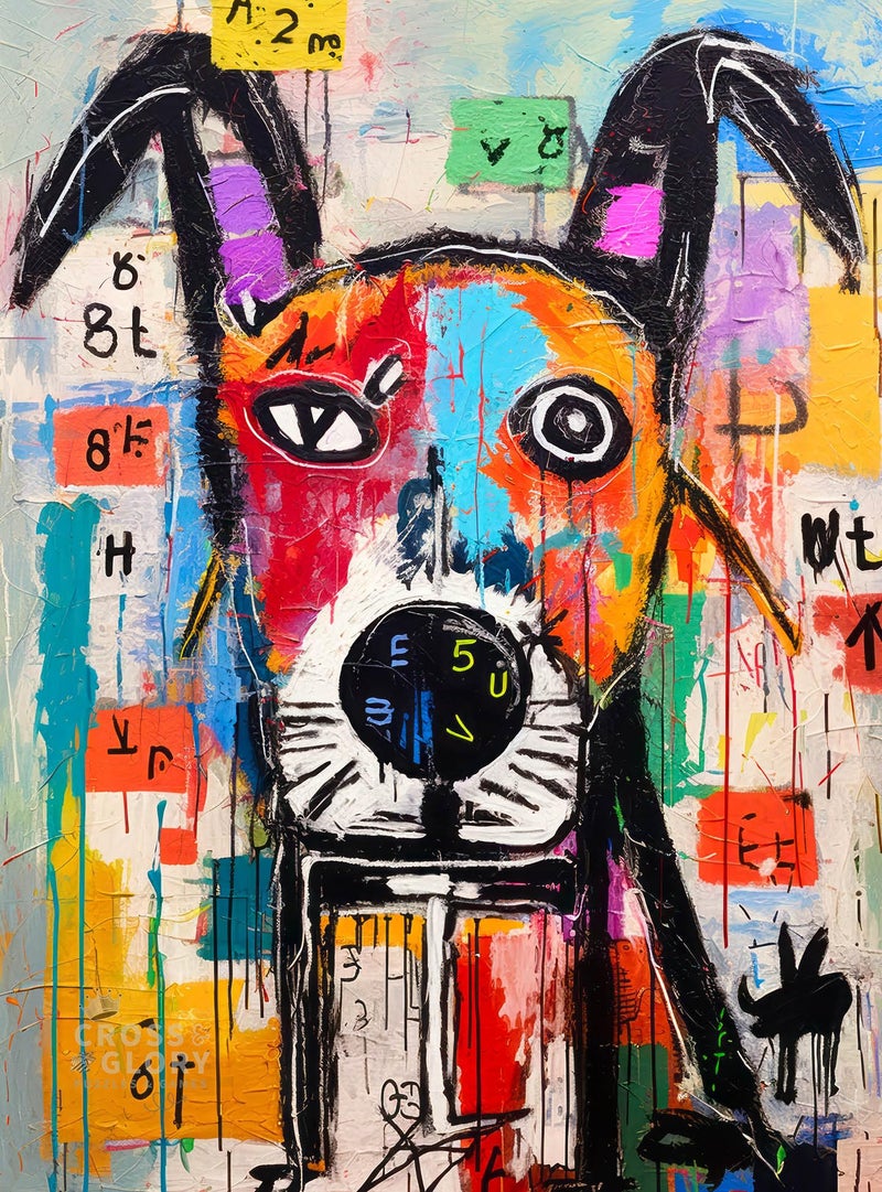 Cross & Glory - Geometric Dog Dreamscape - 1000 Piece Jigsaw Puzzle for Adults | Abstract Art | Satin Finish | Vivid Colors | Modern Home Decor | Educational Brain Game - Image 1