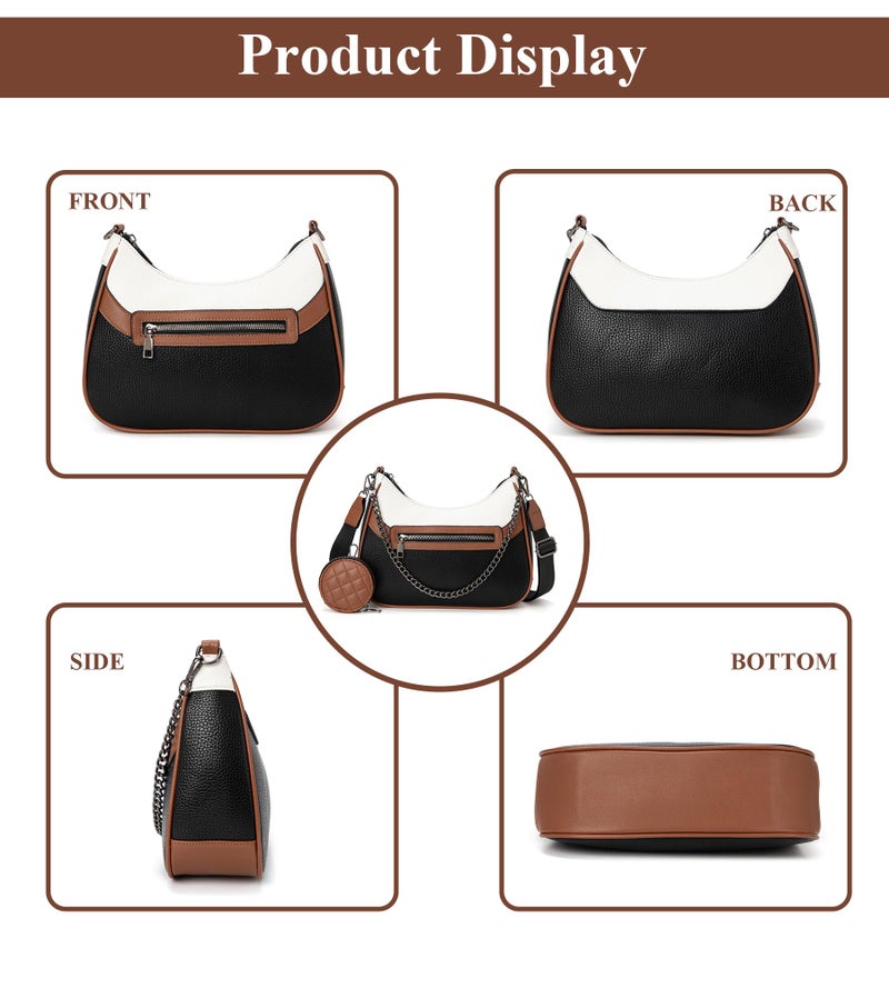 My Friday myfriday Crossbody Hobo Handbags for Women with Coin Purse Pouch, Soft Leather Designer Shoulder Bags - 2 Size Shoulder Strap - Image 5