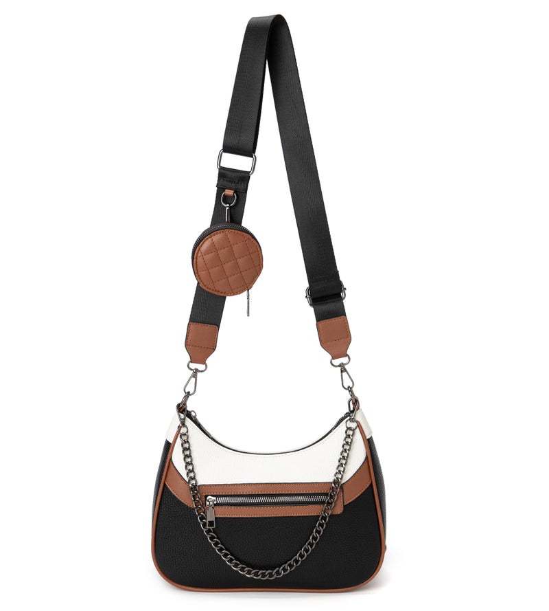 My Friday myfriday Crossbody Hobo Handbags for Women with Coin Purse Pouch, Soft Leather Designer Shoulder Bags - 2 Size Shoulder Strap - Image 1