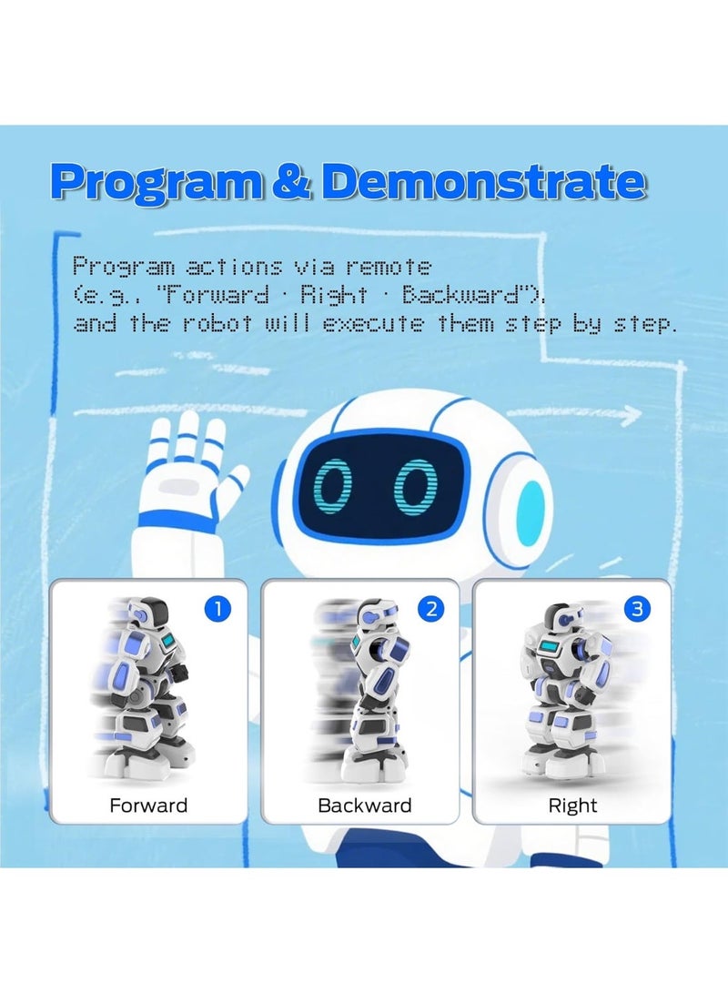 Robot Toys ,Rechargeable Programmable Remote Control Robot Toys For Kids With LED Eyes , 2.4GHz RC Robot Toys  With Recorded & Music Dancing Functions, Gifts for Boys Girls Ages 3-12 Years Old - Image 4