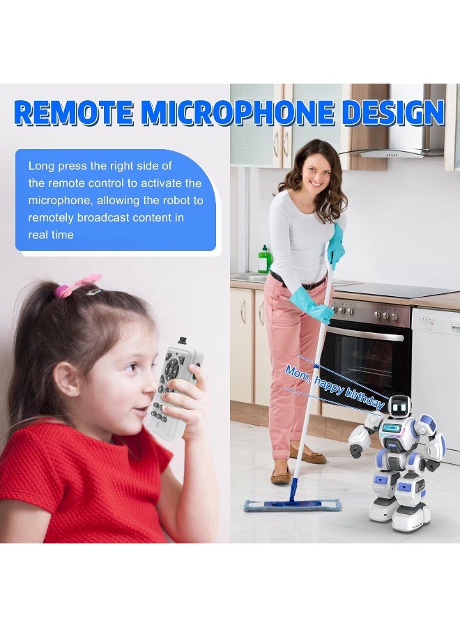Robot Toys ,Rechargeable Programmable Remote Control Robot Toys For Kids With LED Eyes , 2.4GHz RC Robot Toys  With Recorded & Music Dancing Functions, Gifts for Boys Girls Ages 3-12 Years Old - Image 5