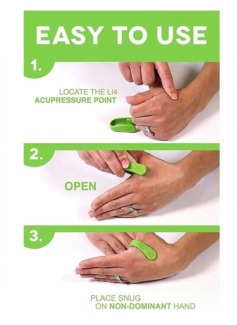 Generic - 3 Pack Palm Pressure Clip Migraine Relief Hand Massager Exercise Relax for Tension Headache & Migraine Relief Naturally Wearable Hegu Acupressure Point Massager Tension Exerciser - Image 1