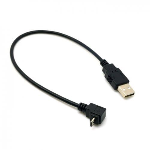 cablecc 2pcs USB 2.0 Male to Micro USB Up & Down Angled 90 Degree Cable 30cm for Cell Phone Tablet - Image 5