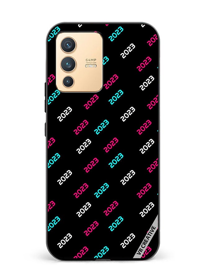 VR CREATIVE Protective Case Cover For Vivo V23 5G Creative Concept Of 2023 Happy New Year Design Multicolour - Image 1