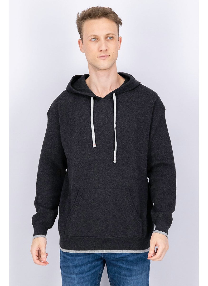 Tchibo Men Heather Long Sleeves Hooded Sweatshirt, Grey  - Image 1