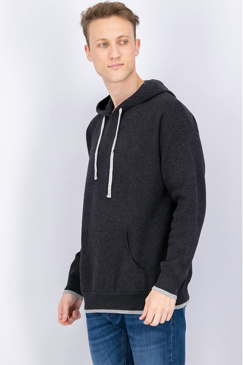 Tchibo سويت شيرت بقلنسوة بأكمام طويلة للرجال، رمادي - Image 4