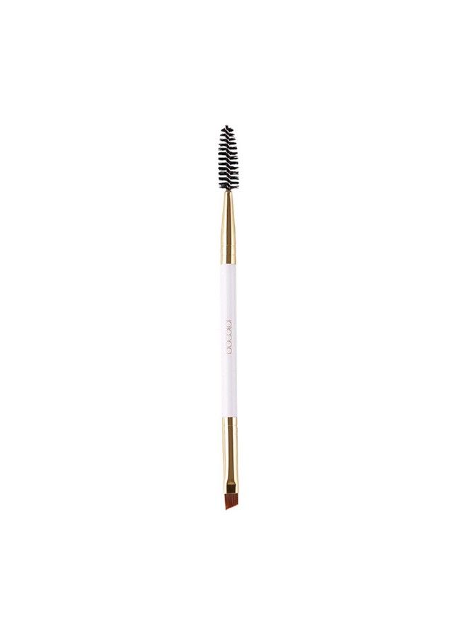 docolor Duo Eyebrow Brush Docolor Eye Makeup Brushes Professional Tool Angled Eye Brow Brush And Spoolie Brush White - Image 2