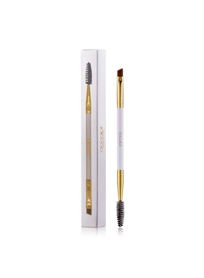 docolor Duo Eyebrow Brush Docolor Eye Makeup Brushes Professional Tool Angled Eye Brow Brush And Spoolie Brush White - Image 3