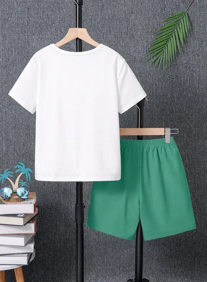 تايك تو مجموعة من شورت وتيشيرت بطبعة نخل