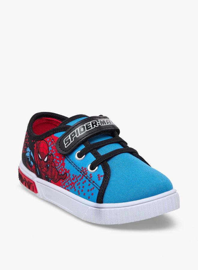 Marvel Heroes Boys Spider-Man Print Hook & Loop Ankle Sneakers - Image 2