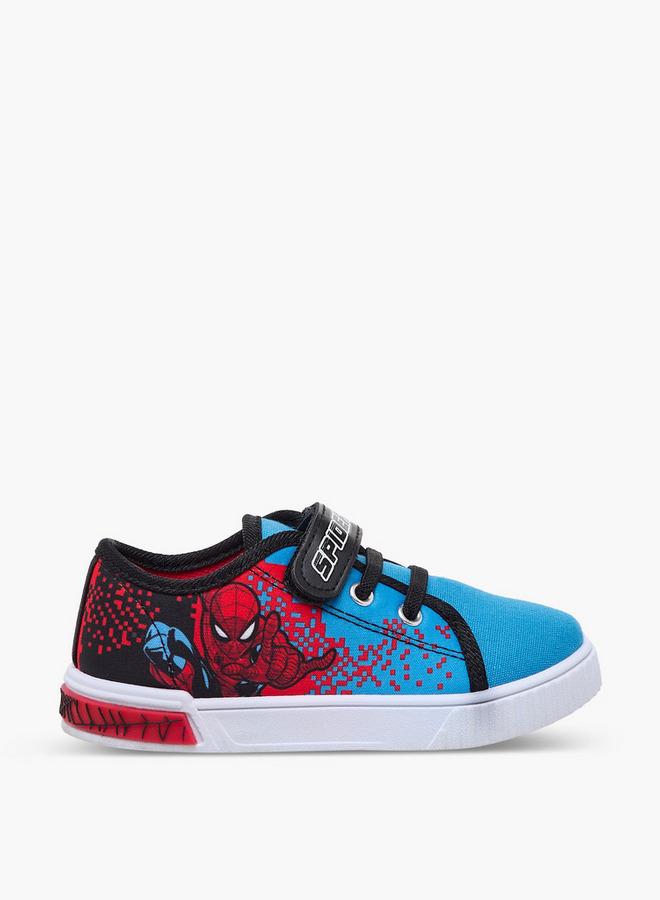 Marvel Heroes Boys Spider-Man Print Hook & Loop Ankle Sneakers - Image 3