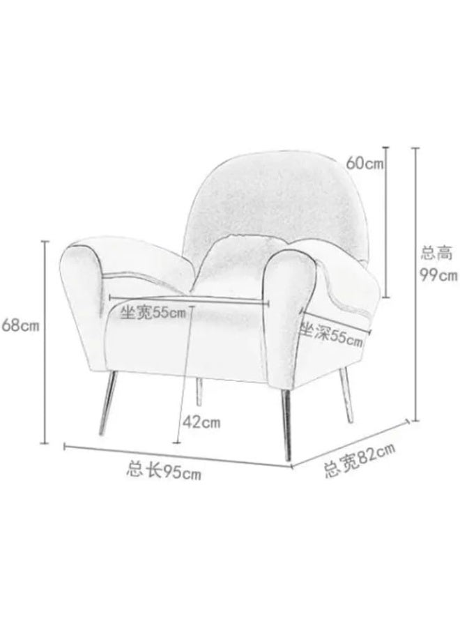 Modern Velvet Accent Chair in Pink - Image 2
