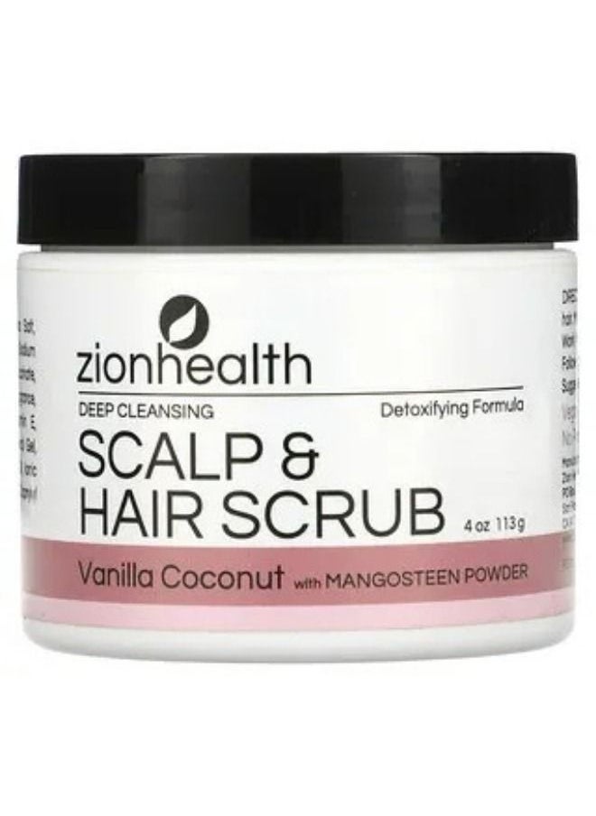 Zion Health Zion Health Deep Cleansing Scalp & Hair Scrub Vanilla Coconut 4 oz 113 g 