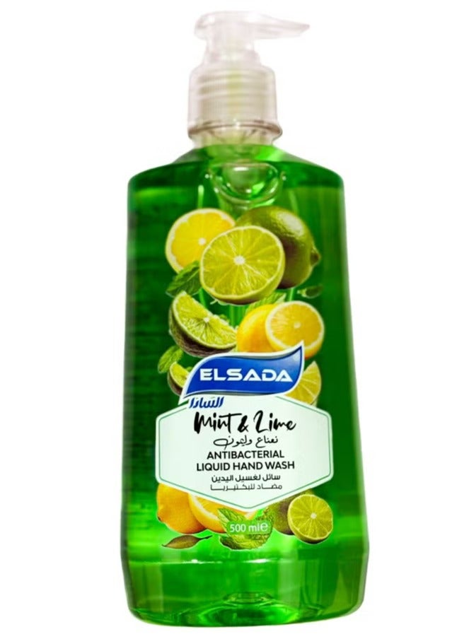 السادا غسول اليدين السائل المضاد للبكتيريا برائحة النعناع والليمون 500 مل
