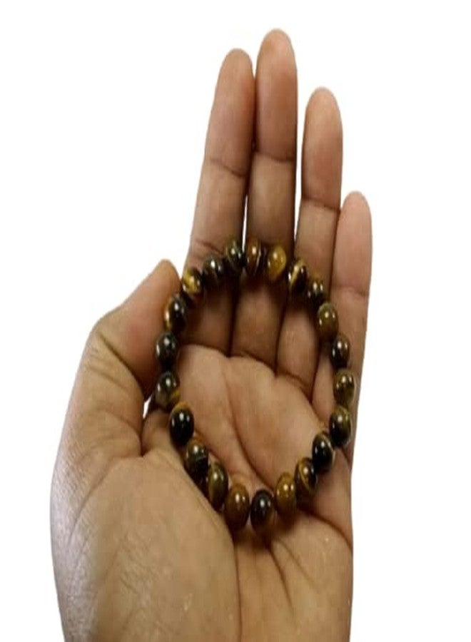 كي أيه سوار عين النمر الطبيعي من كاليفورنيا، مناسب للرجال والنساء، مقاس الخرز 8 مم. - Image 5