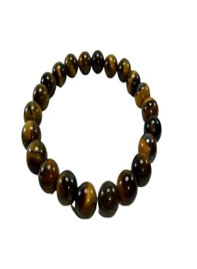 كي أيه سوار عين النمر الطبيعي من كاليفورنيا، مناسب للرجال والنساء، مقاس الخرز 8 مم. - Image 4