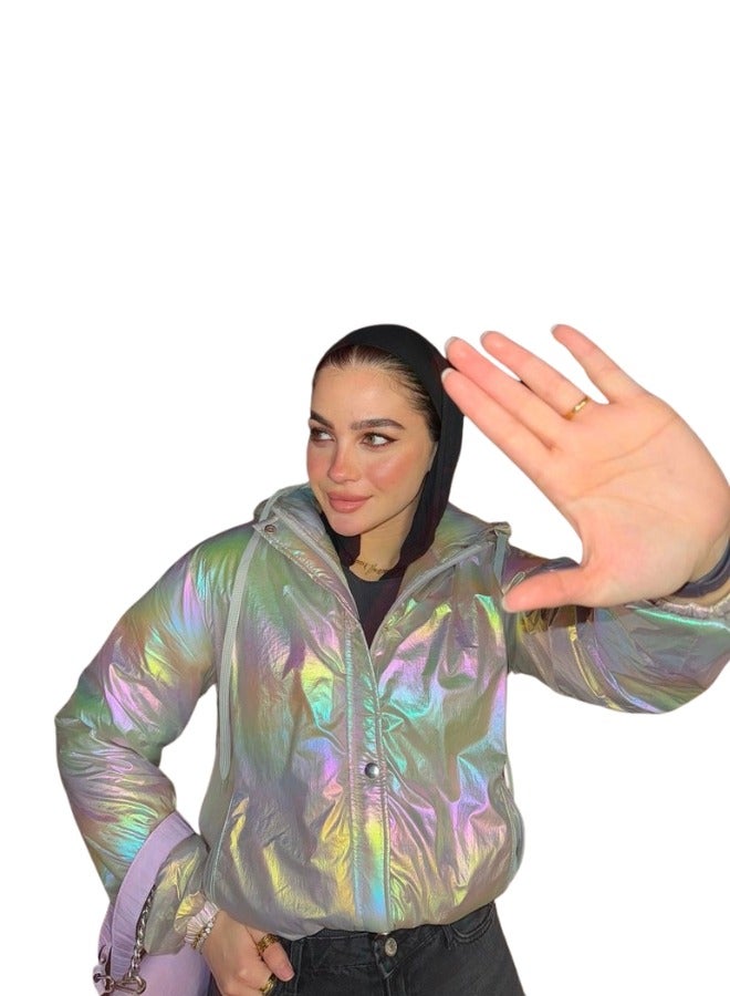 Qudra Waterproof puffer jacket gray - Image 2