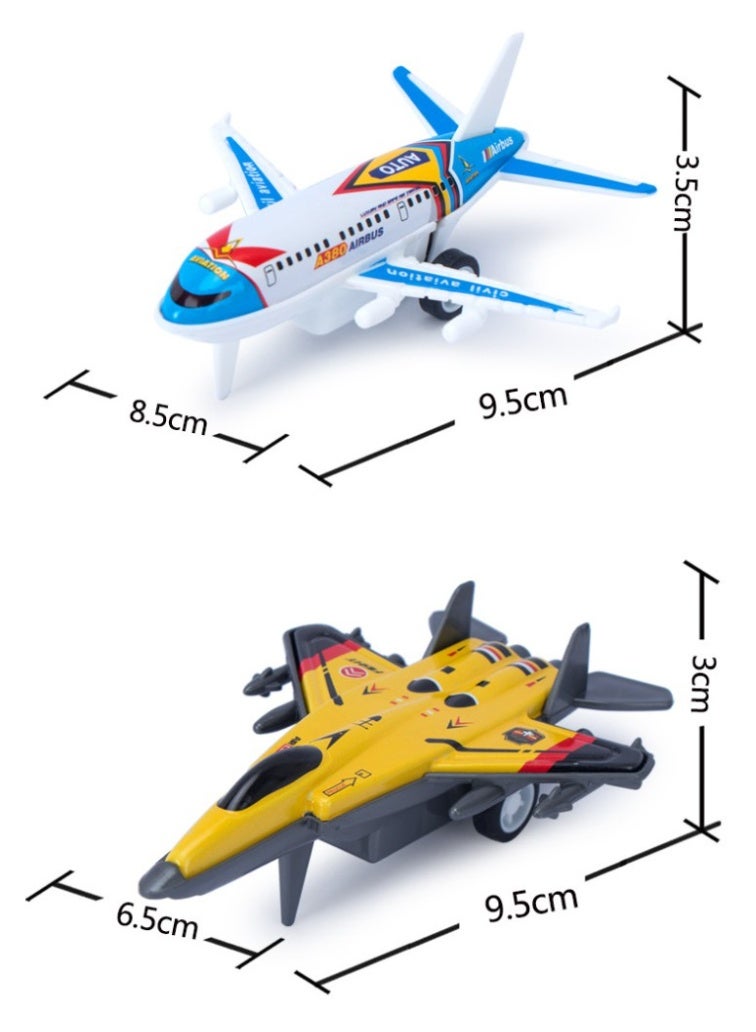 هالامودو 12PCS بالرجوع الى الطائرات بدلة । لعب الأطفال السبائك । الاحتكاك ركاب طائرة نفاثة دينامية ليس । لتصميم । الإيكولوجية بطاريات تويتر) و أذهب । । واقعية 6 طائرات مقاتلة عالية + ست طائرات । مواد مناسبة بأصابع صغيره مثالية الأمن في حجمها । ومتانتها । । الألعاب التفاعلي الأبوة هدية مثالية - Image 5
