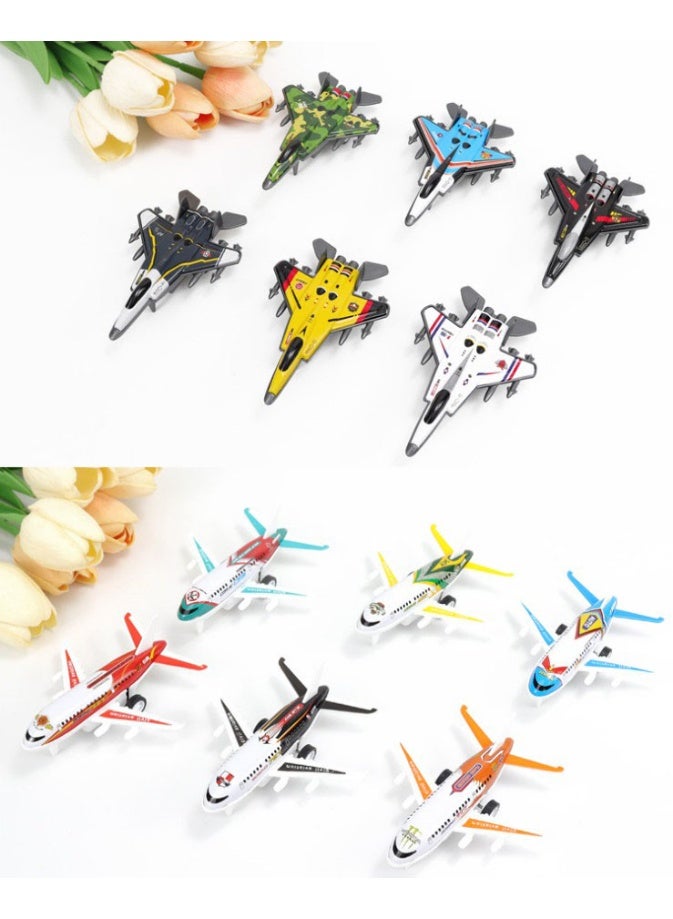 هالامودو 12PCS بالرجوع الى الطائرات بدلة । لعب الأطفال السبائك । الاحتكاك ركاب طائرة نفاثة دينامية ليس । لتصميم । الإيكولوجية بطاريات تويتر) و أذهب । । واقعية 6 طائرات مقاتلة عالية + ست طائرات । مواد مناسبة بأصابع صغيره مثالية الأمن في حجمها । ومتانتها । । الألعاب التفاعلي الأبوة هدية مثالية - Image 4