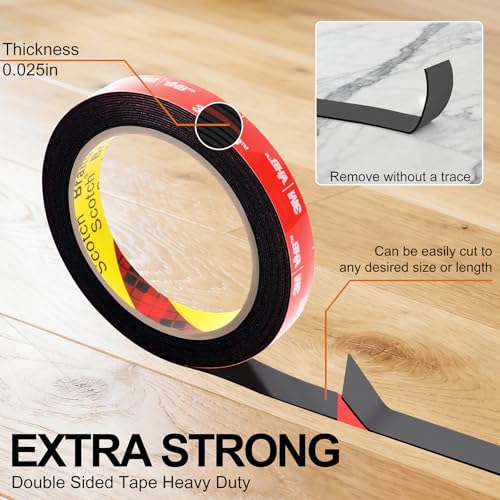 Ohayooz Double Sided Tape Heavy Duty 10FT Made of 3M5925, Very Sticky Adhesive Mounting Tape, Works Great Indoors and Outside, Walls, Automotive, Home Office Deco - Image 2