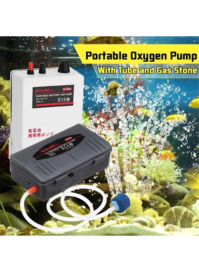 Aquarium Air Pump with Air Stone and Air Tube, Quiet Oxygen Pump for Fish Tanks - Image 1