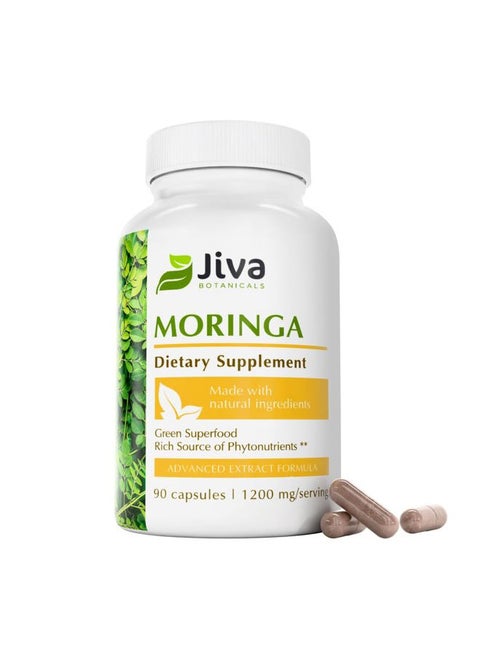 Moringa Leaves Extract Capsules - Made from Moringa Leaf Powder and Oleifera Supplement for Immune and Normal Joint Support - 90 Capsules