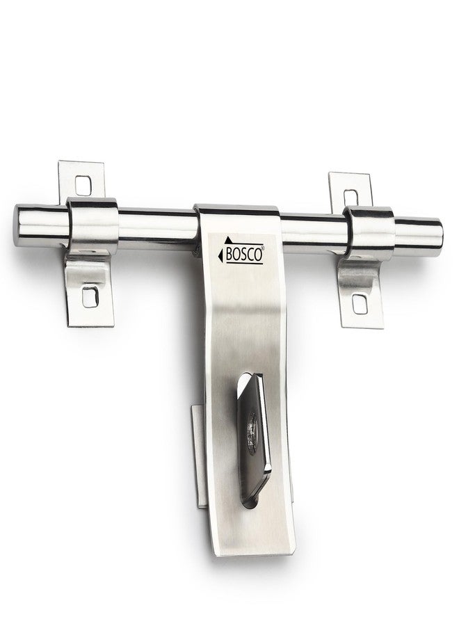 BOSCO® Heavy-Duty Steel Aldrop Slide Bolt for Door Lock Pack of 4 | Silver Finish | 14mm Dia, 8 Inch Length | Durable & Corrosion-Resistant Door Latch for Main Door, Gate, Wooden or Metal Doors - Image 1