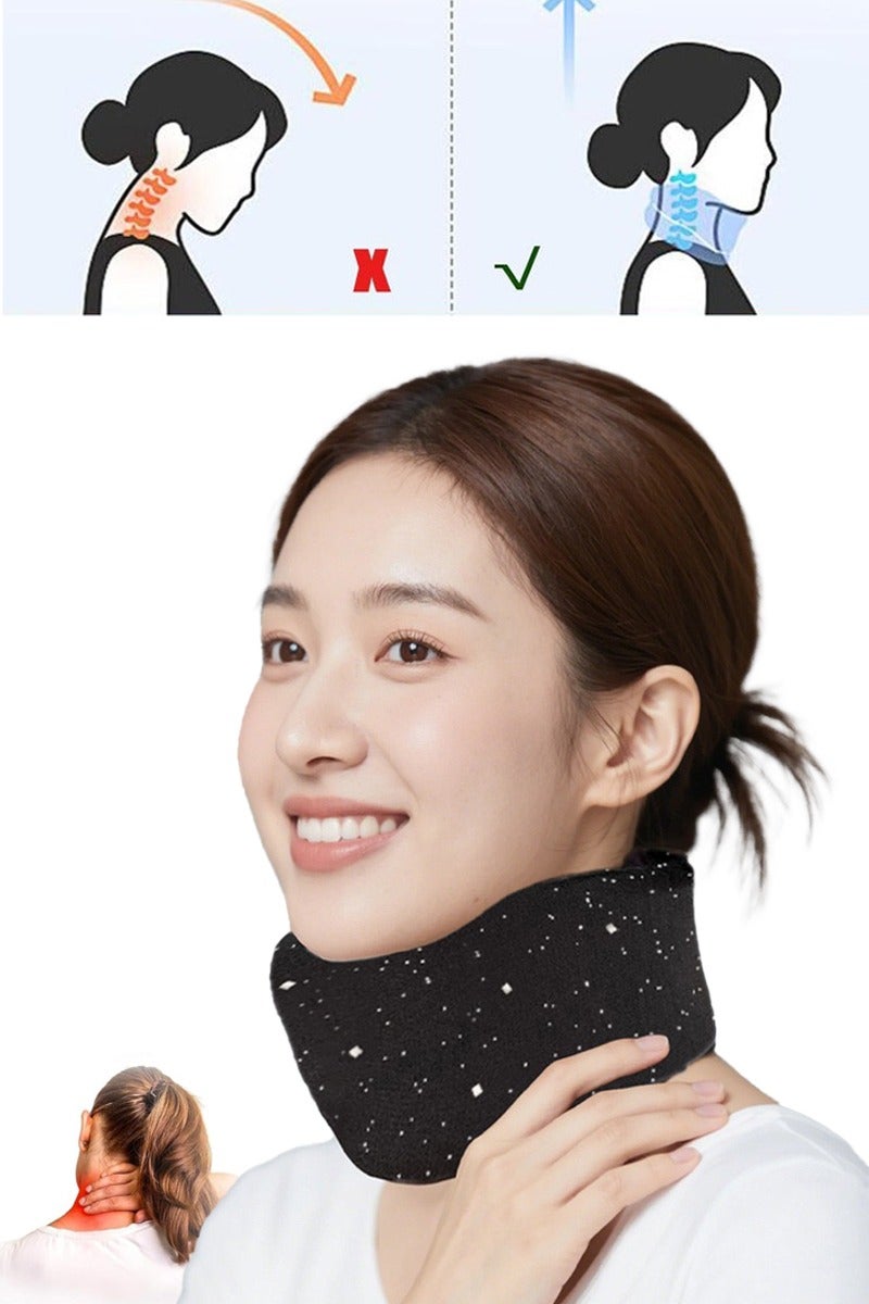 rocooart Neck Support, Soft Foam Neck Support Comfortable ice Silk Material, Universal Velcro Neck Support for everyone - Image 1