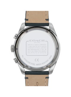 COACH ساعة يد جلدية دائرية الشكل كرونوغراف للرجال 14602512 مقاس 36 مم  - Image 3