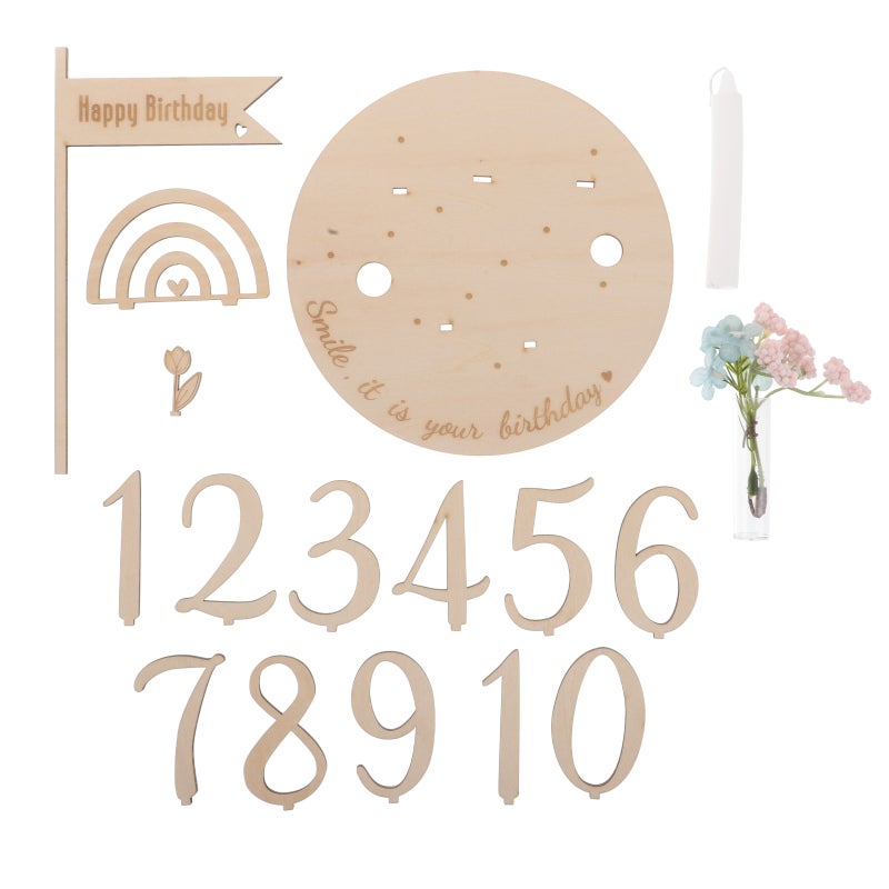 1 Set of Baby Monthly Disc Baby Monthly Marker Discs Monthly Circles Baby Months Signs for Baby Shower Newborn Photo Props - Image 4