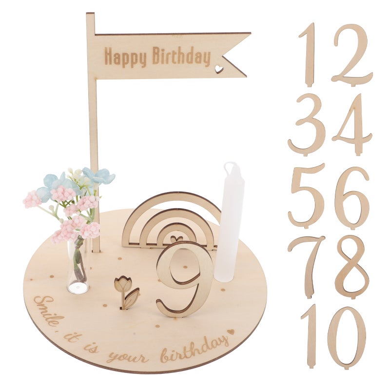 1 Set of Baby Monthly Disc Baby Monthly Marker Discs Monthly Circles Baby Months Signs for Baby Shower Newborn Photo Props - Image 5