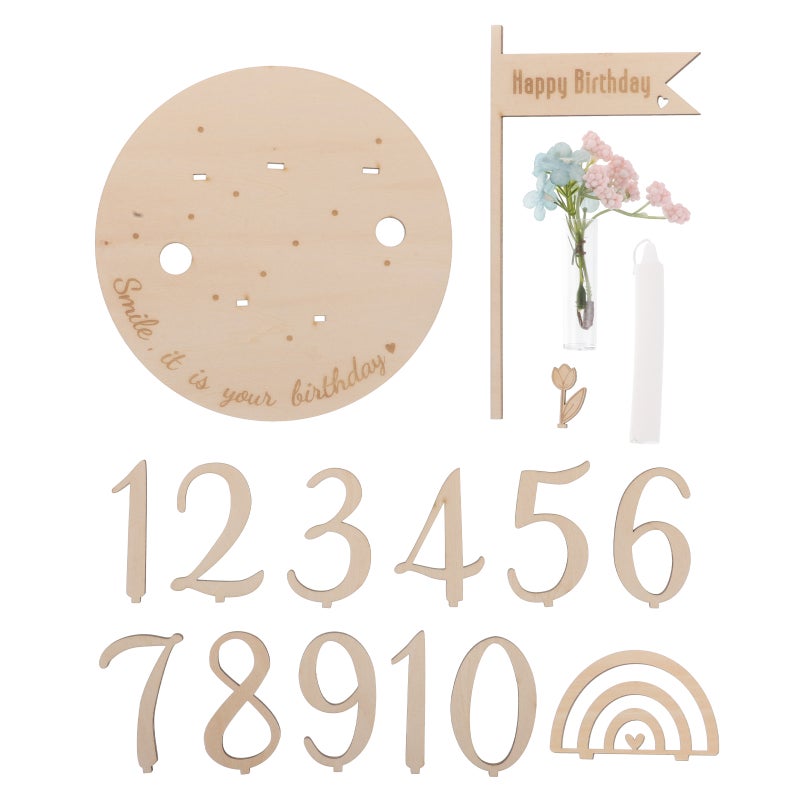 1 Set of Baby Monthly Disc Baby Monthly Marker Discs Monthly Circles Baby Months Signs for Baby Shower Newborn Photo Props - Image 1