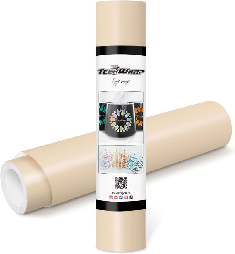 TECKWRAP Permanent Adhesive Vinyl 12 x 10ft Matte Beige