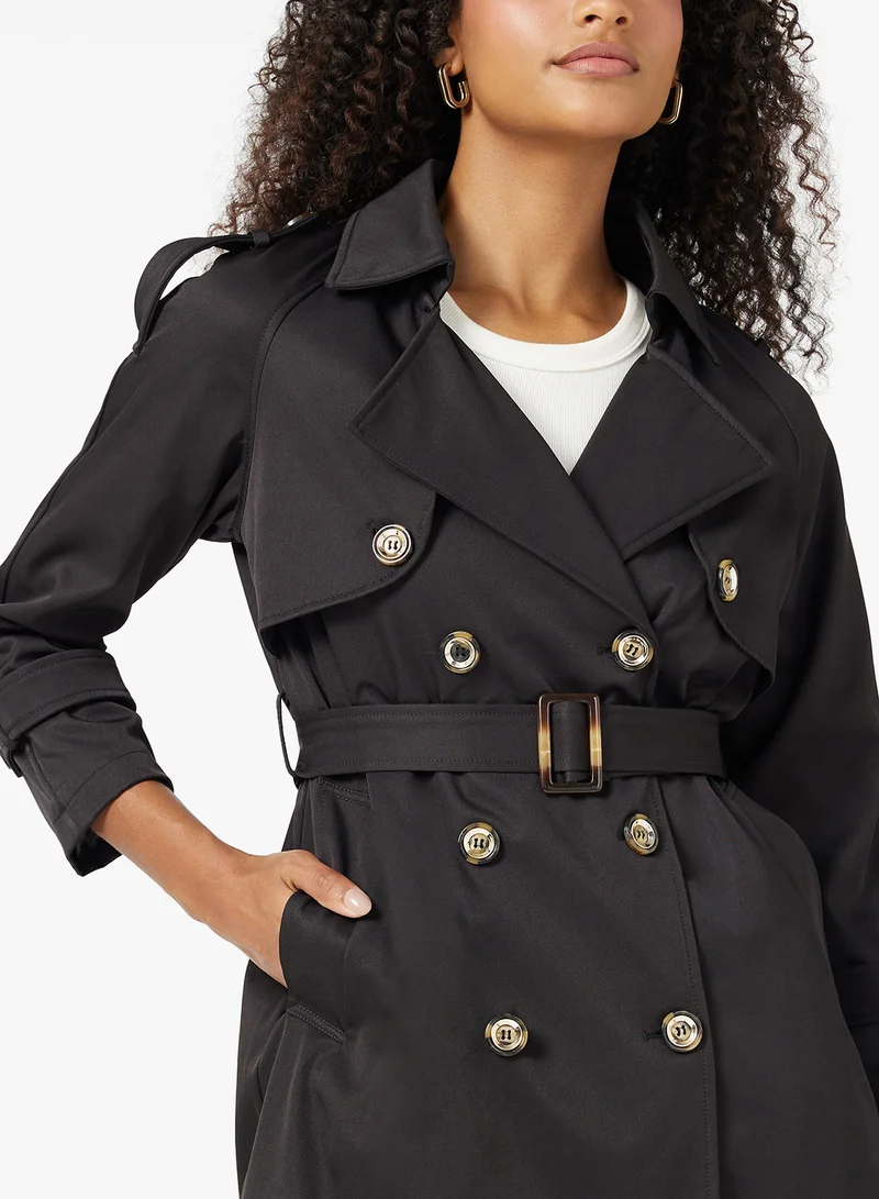 Ginger Structured A Line Belted Trench Coat