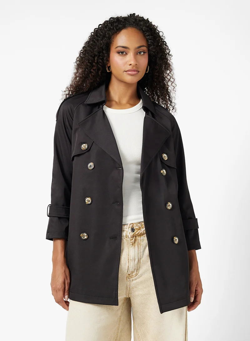 Ginger Structured A Line Belted Trench Coat