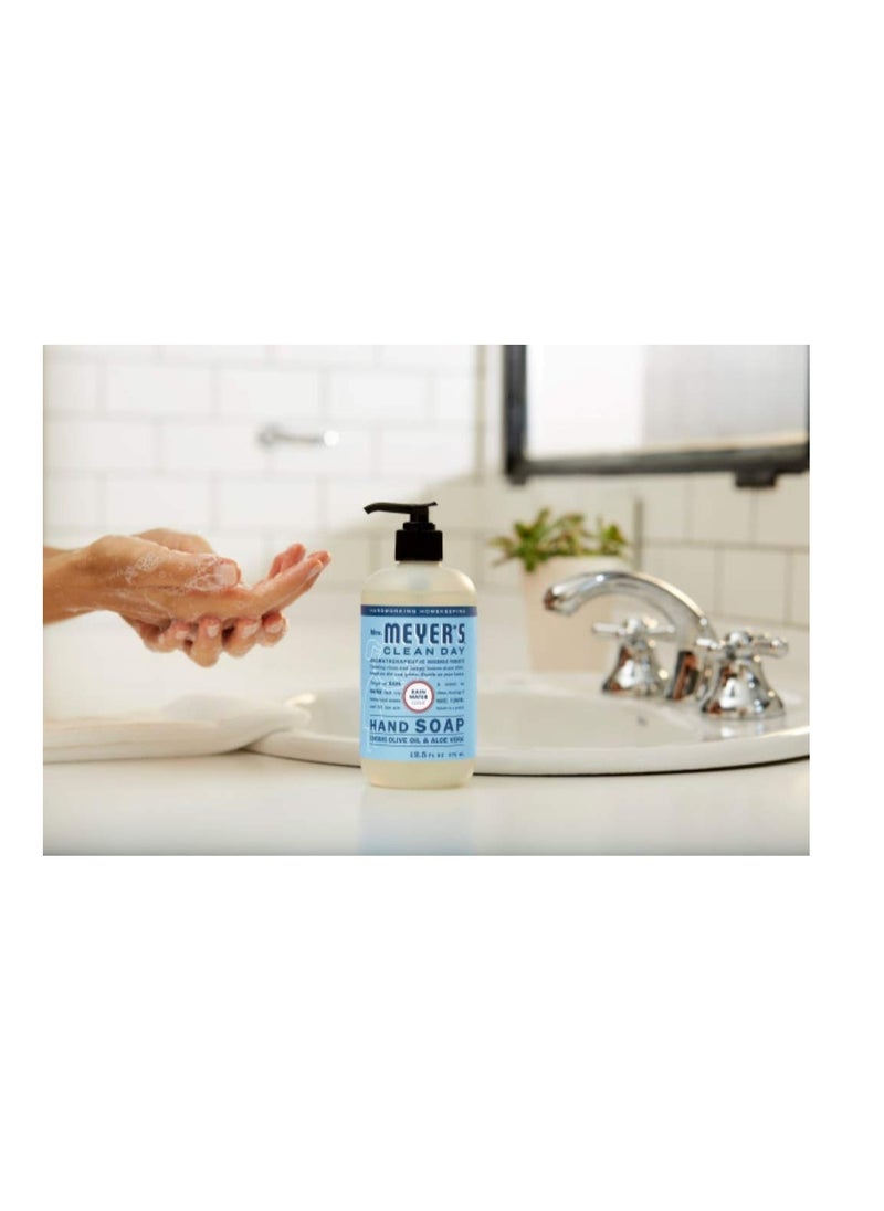 Mrs. Meyer's Clean Day - MRS. MEYER'S CLEAN DAY Hand Soap, Made with Essential Oils, Biodegradable Formula, Rain Water, 12.5 fl. oz - Pack of 3 - Image 1