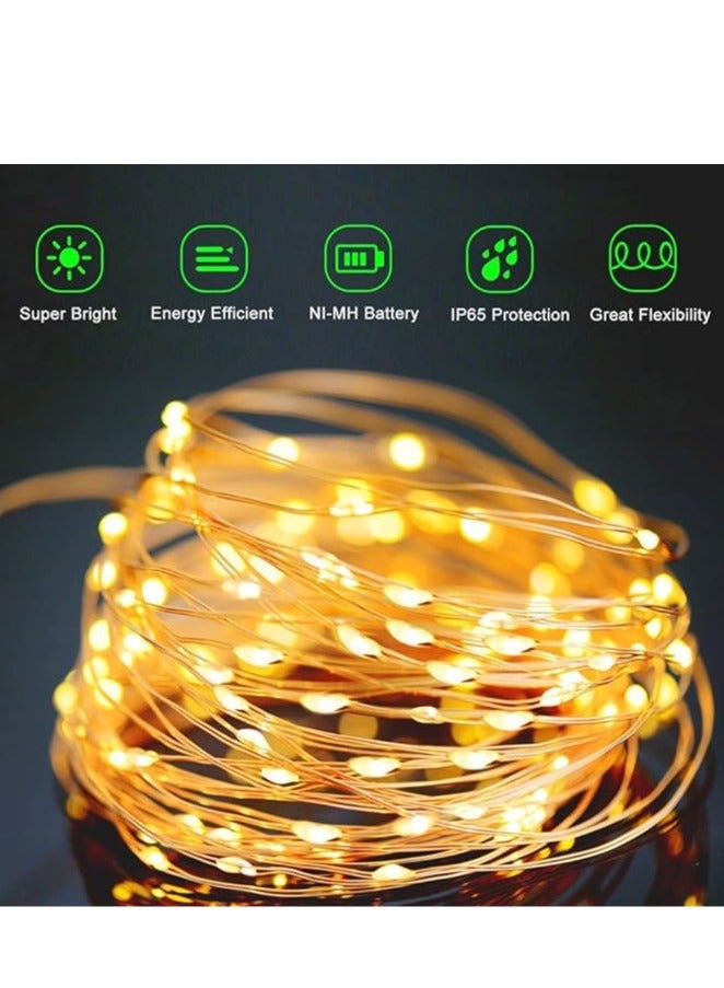 Solar Garden Light, 20m, 200LED, 8 Modes, Waterproof, Copper Wire, For Garden, Party, Wedding, Driveway, Home, Travel - Image 3