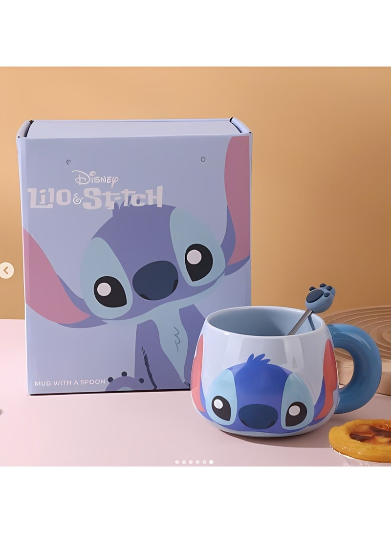 Disney Adorable Stitch Ceramic Mug - Unique Design, High-Quality Material, Perfect Gift for Friends & Family 450ml - Image 1